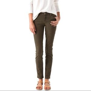 Vince Womens Olive Green Crop Skinny Ankle Jeans Mid Rise DV081A-2291 size 29